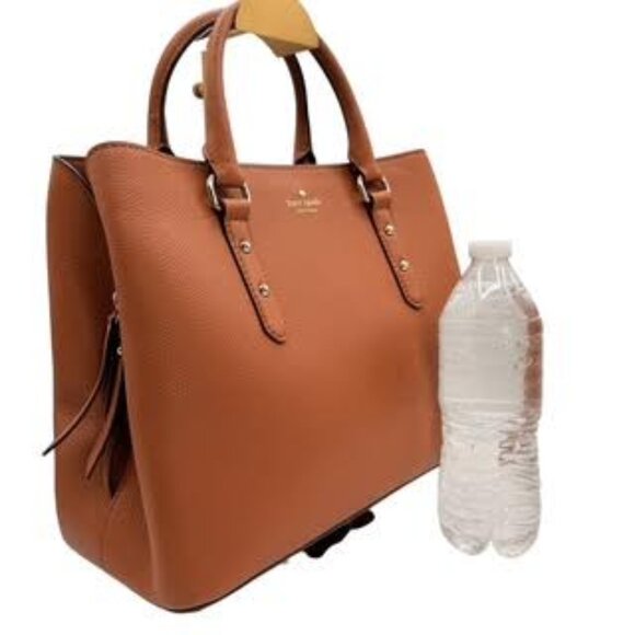 Kate Spade New York Cameron Street Satchel Tote – Cognac Pebbled Leather - Picture 4 of 12